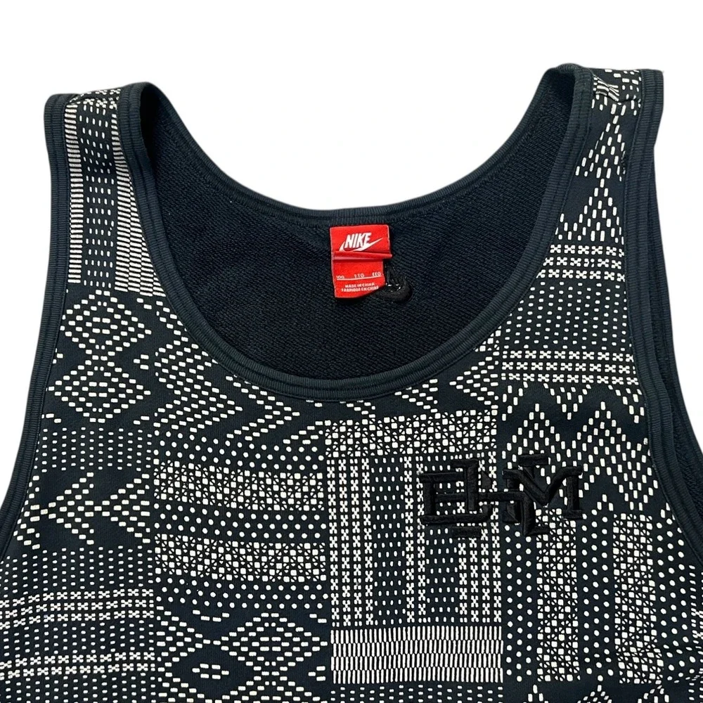 Nike BHM Black History Month Tank Top Mens XXL Black White Geometric Print Pouch